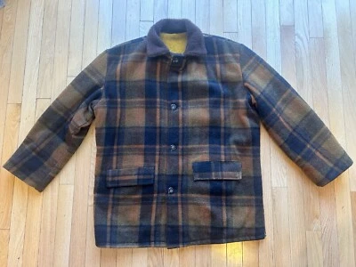 Men's Vtg 60s Pile Lined Mackinaw Cruiser Virgin Wool Field Outdoors Jacket Sz-L - Image 1 of 4
