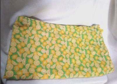 Bolsa de lavandería forrada hecha a mano con cordón almacenamiento de juguetes LG limones impresión 42x23,5" Foto 1 de 4