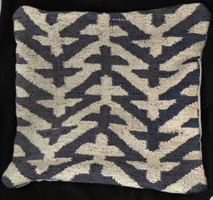 Southwestern Stil Schieferblau & Cremeweiß Baumwolle Kissenbezug mit Antik Gold 20" - Bild 1 von 4