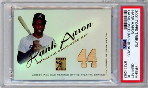 Hank Aaron 2001 Topps Tribute Game-Used Bat Braves PSA 10 RARE! - Picture 1 of 2