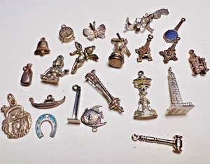 MENGE 20 CHARMS HALB STERLING STARTEN SIE IHR ARMBAND - Bild 1 von 10