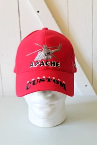 Sombrero Helicóptero Apache Ejército de Estados Unidos Bordado Personalizado Americano Talla Única Rojo - Imagen 1 de 11