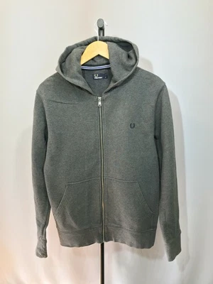 Fred Perry Hombres Sudadera con Capucha Casual Cremallera Completa Gris... - Imagen 1 de 4