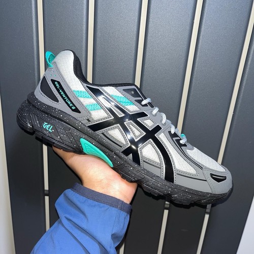 SNEAKERS ASICS GEL VENTURE 6 MID GREY AQUA TAGLIA UK 8 NUOVE VENDITORE DI FIDUCIA ✅