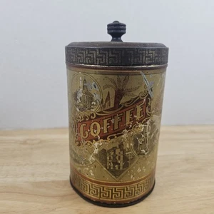 Lata de café vintage Thomas Woods Importers con tapa - Imagen 1 de 10