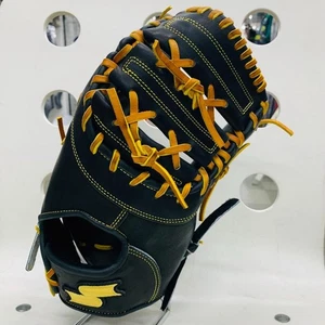 Guante de primera base de béisbol SSK SPF-130 cuero negro para hardball usado - Imagen 1 de 8