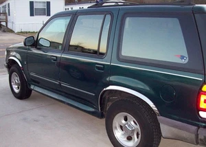 Moldura de moldura de guardabarros de pozo de rueda pulido 4 piezas para Ford Explorer 1995-1998 - Imagen 1 de 3