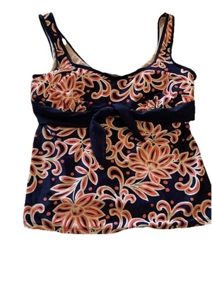 Купальный костюм Jaclyn Smith с цветочным рисунком майка купальный костюм топ женский размер 14 - Изображение 1 из 4