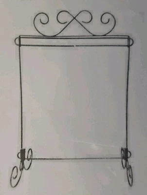 Soporte de mesa de alambre artesanal Ackfeld 12" x 14" para exhibición nuevo en paquete sellado CCS Foto 1 de 4