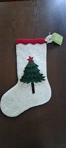 NEW with tags Arcadia Home WOOL Christmas Stocking TREE Large 19" Heirlooms - Picture 1 of 4