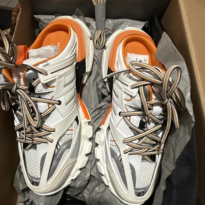 Balenciaga Track Mules BLANCO/NARANJA CORDONES 42E Foto 1 de 4