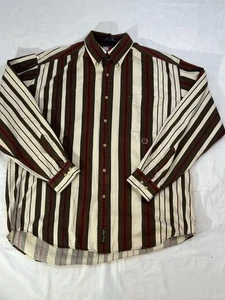 Camisa Tommy Hilfiger De Colección Para Hombre Grande Rayas Cresta Abotonada Años 90 Multicolor - Imagen 1 de 6