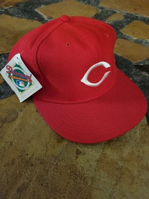 Deadstock Vintage Cincinnati Reds New Era Diamond Pro Wool MLB Fitted Hat 7 5/8 - Image 1 of 4