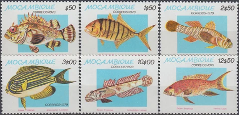 Mozambique Fish 1979 MNH-6 Euro Cover