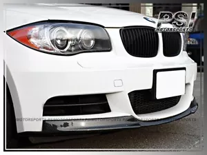 V Style Carbon Fiber Front Bumper Add-On Lip for BMW E82 E88 M-Tech 135i Coupe - Picture 1 of 3