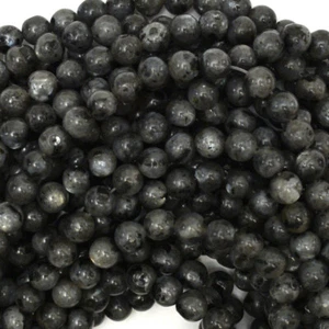 Cuentas redondas de larvikita labradorita gris natural 15" filamento 4 mm 6 mm 8 mm 10 mm 12 mm - Imagen 1 de 5
