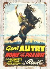 1939 movie poster Home on Prairie Gene Autry horse Champion metal tin sign