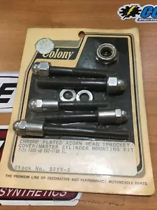 Colony sprocket cover/ master cylinder mounting kit chrome acorn #8866-8 - Bild 1 von 1