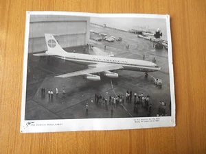 PAN AMERICAN WORLD AIRWAYS REAL PHOTO BOEING 707 FIRST AMERICAN JET 1950's OLD - Picture 1 of 1