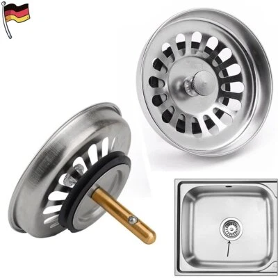 Universal Küche Abflusssieb Siebkorb Siebkörbchen für Spülen mit Excenter Ersatz - Bild 1 von 4