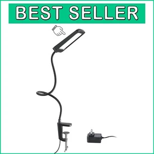Matte Black LED Desk Lamp with Touch Control – 3-Level Brightness, Daylight - Picture 1 of 8