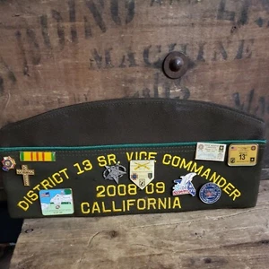 Military Cap with Pins - VFW 9946 Atwater California - Picture 1 of 7
