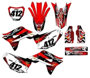 2017-2018 CRF 450 R MAYHEM Red Senge Graphics Kit Compatible with Honda - Picture 1 of 10