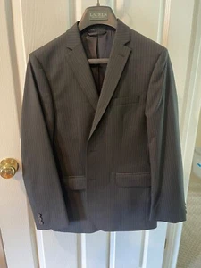 Ralph Lauren Boys pinstripe black sportcoat size 18R - Picture 1 of 5