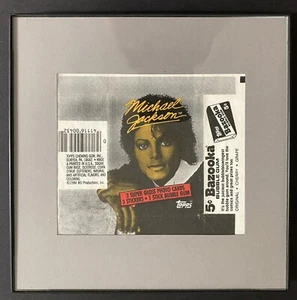 Michael Jackson Framed Topps Bazooka Bubblegum Card Wrapper Vintage 1984 - Picture 1 of 2