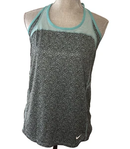 Nike Dri-Fit Sporttop Damen M türkis schwarz Racerback Training - Bild 1 von 9
