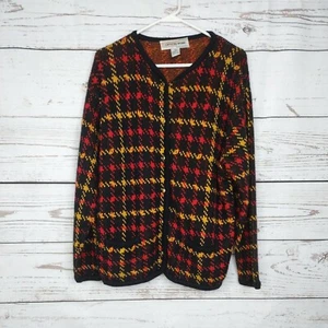 Crystal Kobe Cardigan Sweater Multicolored 100% Acrylic Women's Size XL Preowned - Picture 1 of 10