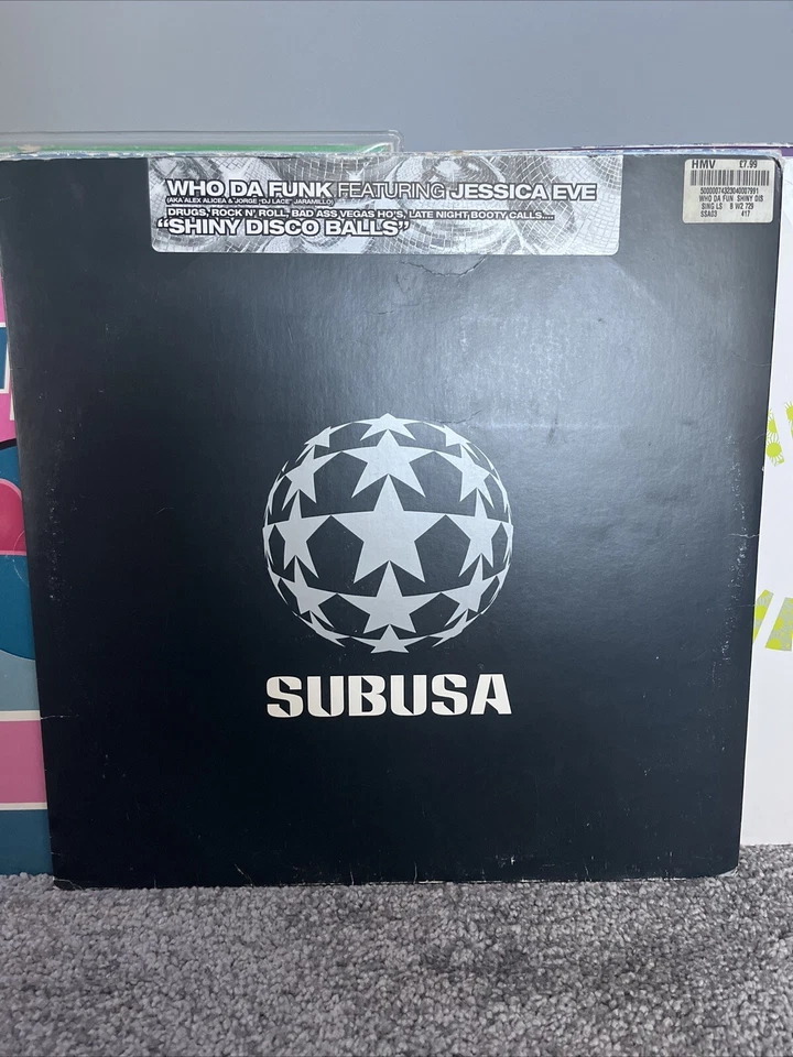 Who Da Funk feat. Jessica Eve - Shiny Disco Balls on 12" vinyl (2002, Subusa) - Image 1 of 1