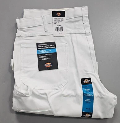 Dickies Sherwin-Williams White Utility Pants Painter Workwear Men 40x32 New NWT - Image 1 of 4