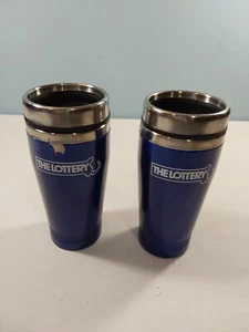 Lote de 2 tazas de café azules de Massachusetts State The Lottery vasos - Imagen 1 de 15
