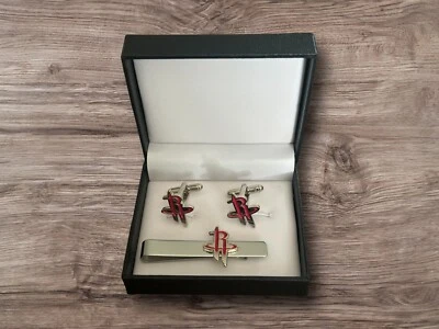 Houston Rockets Cufflinks, Tie Clip, Or Complete Set Foto 1 de 4