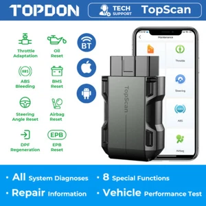 TOPDON Topscan OBD2 Scanner Code Reader BT Full System Car Diagnostic Tool ABS - Picture 1 of 24