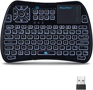 iPazzPort Bluetooth+2.4G mini keyboard with IR learning, backlit, touchpad Mouse - Picture 1 of 7