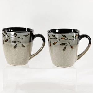 Lot de 2 tasses à café feuilles pastorales Pfaltzgraff tasses à thé en grès 4" feuille d'automne - Photo 1/8