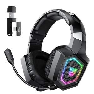 2.4GHz Wireless Gaming Headset for PC, Ps4, Ps5, USB & Type-C Gaming Headphon... - Picture 1 of 8