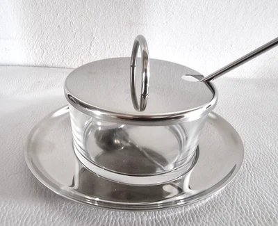 Vintage WMF Geleedose  Marmeladentopf - Glas  Chromargan - 1980er - Bild 1 von 4