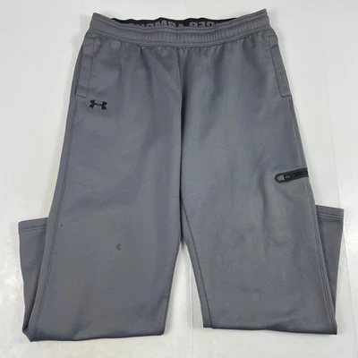 Pantalones deportivos Under Armour para hombre extra grandes grises ColdGear pierna recta forrados entrenamiento Foto 1 de 4