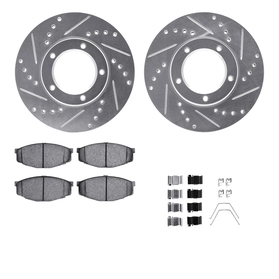 Комплект дисковых тормозов Dynamic Friction 7512-76027 для пикапа Toyota 84-95 годов выпуска - Изображение 1 из 2