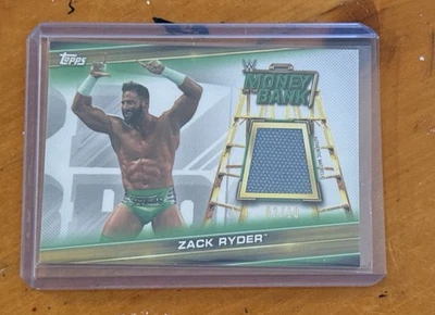 2019 Topps WWE Money in the Bank Superstar Mat Relic #MR-ZR Zack Ryder /10 Gold - Image 1 of 2