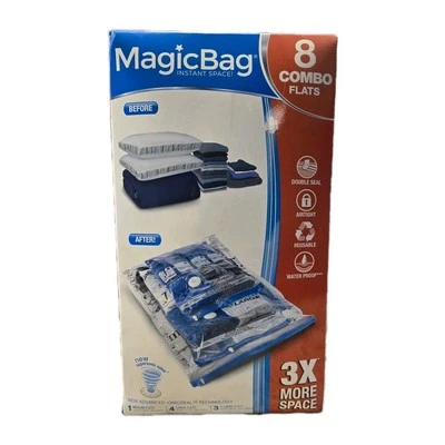 MagicBag Original 8 Combo 1M 4L 3XL Planas Bolsas de Almacenamiento Sello de Compresión al Vacío  Foto 1 de 4