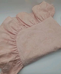  Ralph Lauren Kissenbezug rosa Avery Damast Rüschen Vintage 26x20 - Bild 1 von 4