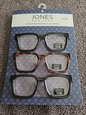 JONES NEW YORK DESIGNER 3 pares +3.000 gafas de lectura  Foto 1 de 4
