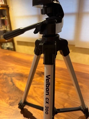 Velbon CX-300 Tripod Adjustable Legs Lightweight with 3-Way Fluid Pan Head - Image 1 of 4