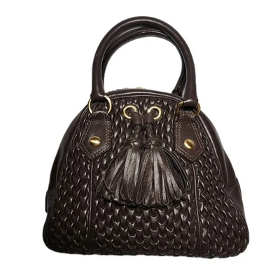 ОГРАНИЧЕННЫЙ ВЫПУСК ISABELLA FIORE КОРИЧНЕВЫЙ TUCK DELUX LESLEY КИСТОЧКИ ДАМСКАЯ СУМКА Y2K $695 - Изображение 1 из 4