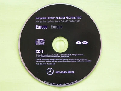CD NAVIGATION MERCEDES BENZ AUDIO 50 APS FRANKREICH 2017 CLS E SLK KL. NTG1 ROT - Bild 1 von 2