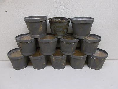 KW-389 11 Round Basket Pot Cover Cane Fruit Flower Gift Wooden BROWN TAN wooden - Image 1 of 4